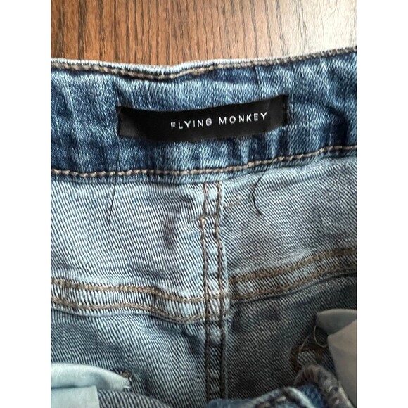Flying Monkey Ultra High Rise Ankle Straight Distressed Jeans Size 28 - Picture 11 of 11